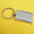 Metal Rectangular Key Ring w/Photo Frame & Mirror (ENGRAVED)